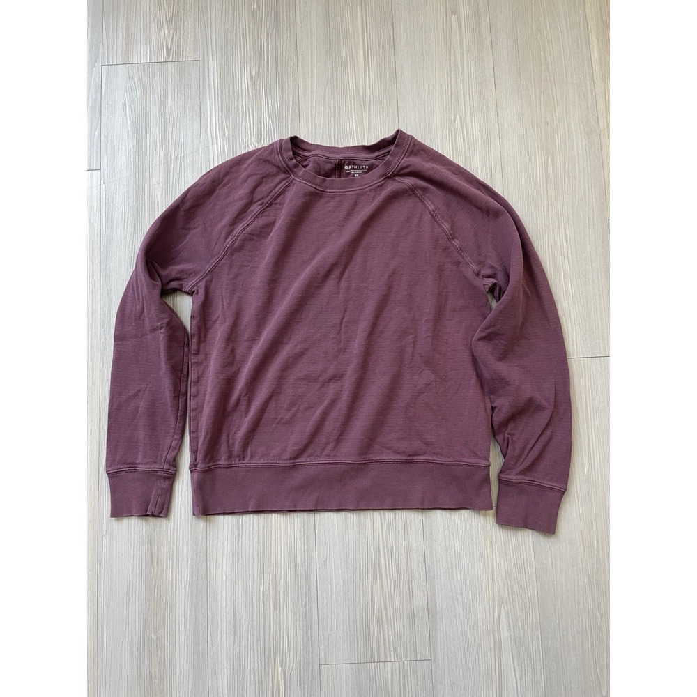 Athleta Women's Mulberry Red Pullover Sweatshirt Size XSmall Long Sleeve Autumn